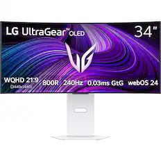 LG UltraGear™ OLED 34" WQHD 21:9 800R 240Hz 0.03ms GtG webOS 24 (3440x1440)