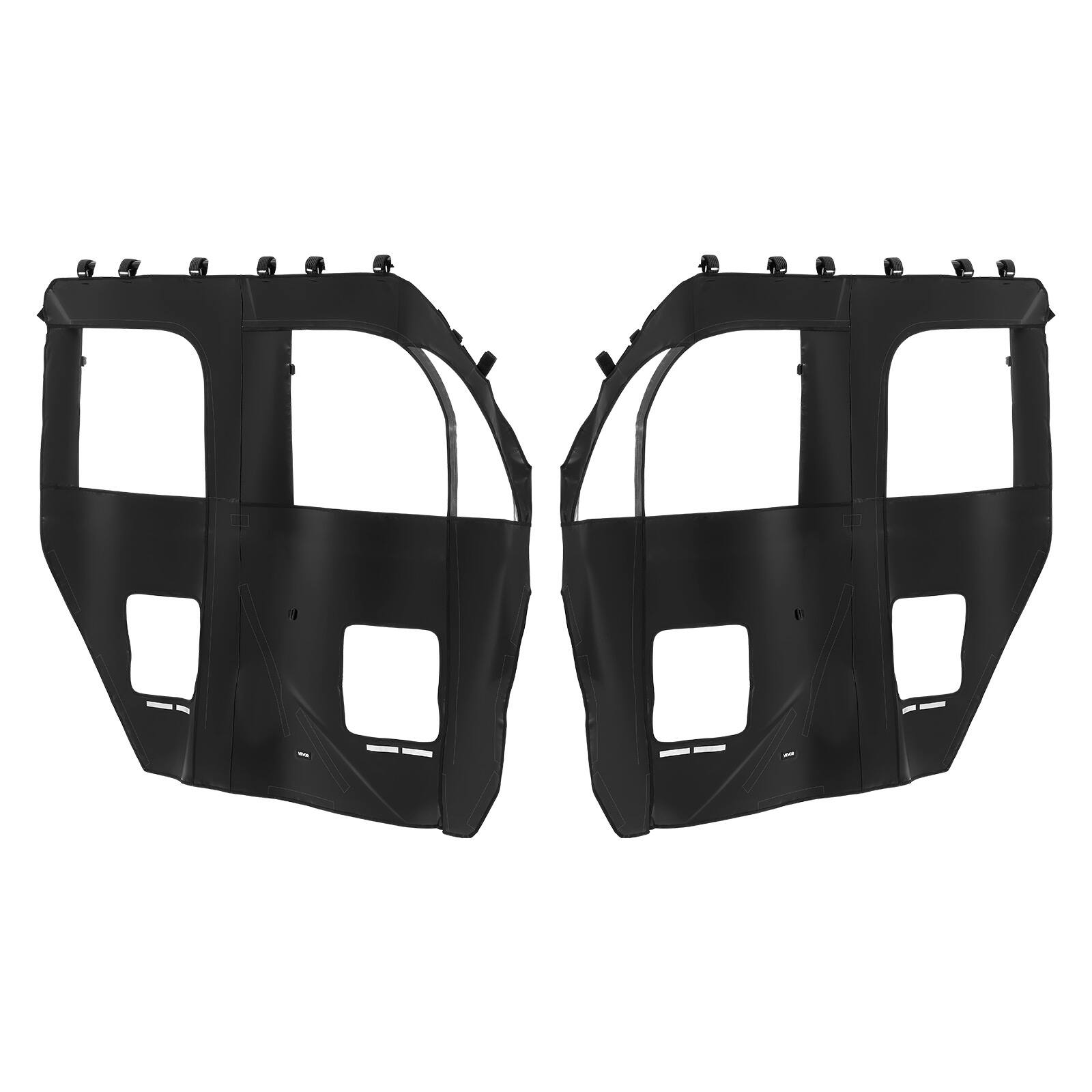 Alt View 5. VEVOR - Cab Enclosure Upper Doors, Compatible with CFMOTO Uforce 1000 XL 2022-2024, Soft Upper Doors, Windproof Waterproof - Black.