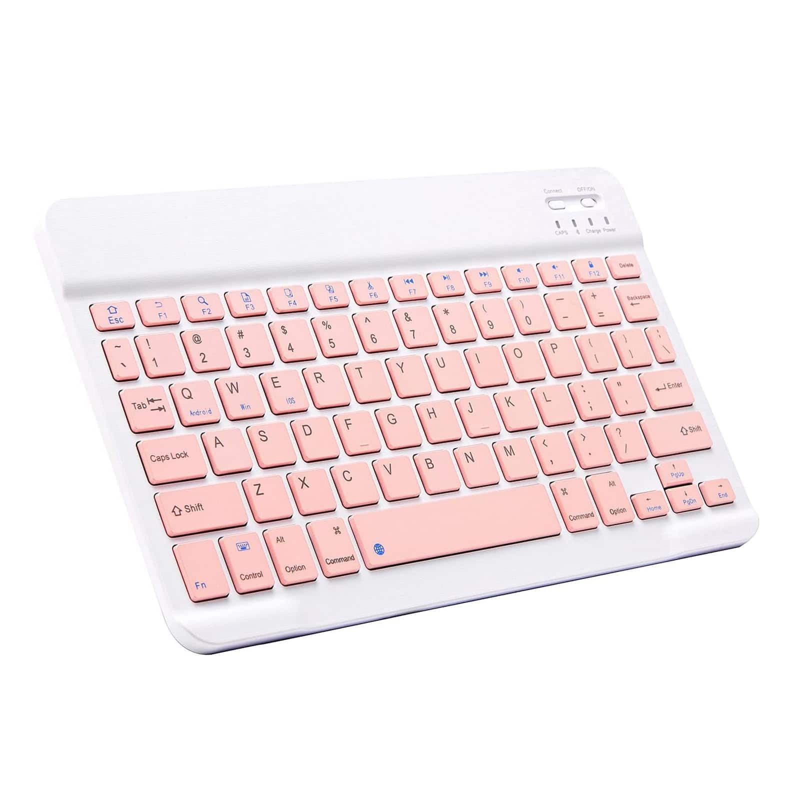 Pacoar Cade - Mini Wireless For Ipad 10th/11 Generation Fire Hd 10/8 Max 11 Tablet Android Phone - 10-inch Slim Portable Rechargeable - 10 inch Pink