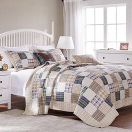BreeBe - Oxford Quilt Set - 2-Piece Twin/XL - Taupe