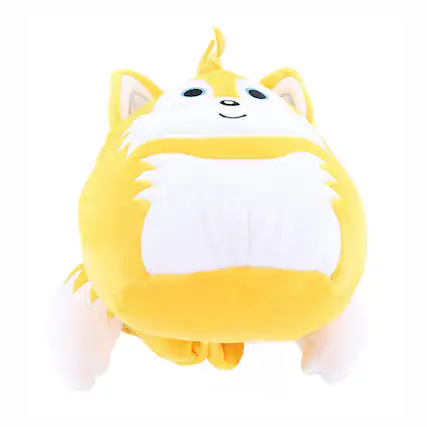 Front. Johnny's Toys - Sonic Squishmallow 7 Inch Plush | Tails - Yellow.
