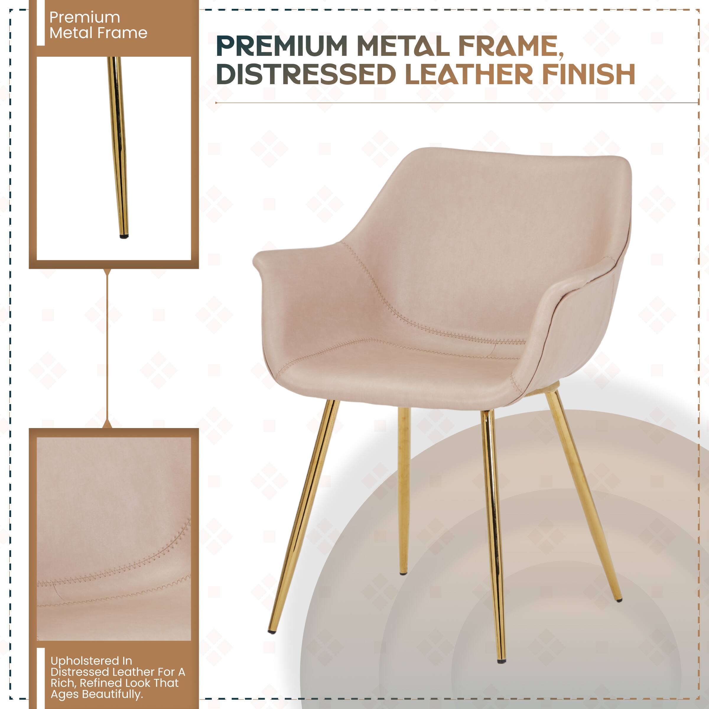 Premium Metal Frame

PREMIUM METAL FRAME, DISTRESSED LEATHER FINISH

Upholstered in Distressed Leather for a Rich, Refined Look That Ages Beautifully.