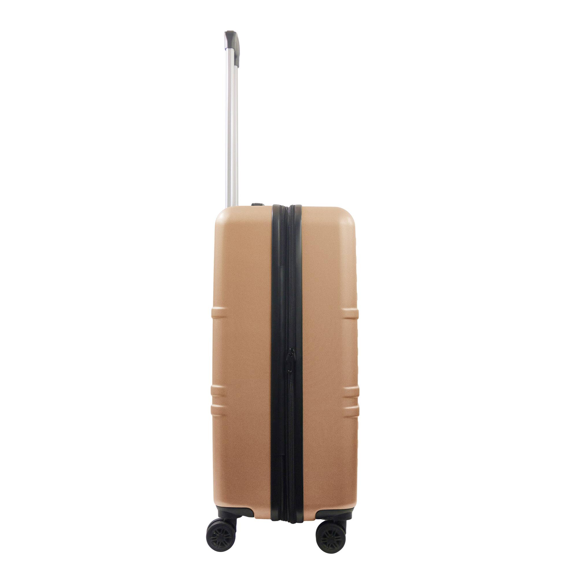 Left. American Dreamliner - 26.5" Hardside Luggage with Expansion - ROSE GOLD.