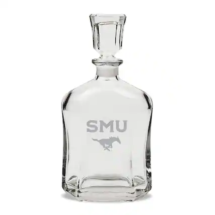 Front. Jardine - SMU Mustangs 23.75oz. Crystal Whisky Decanter - Multicolor.