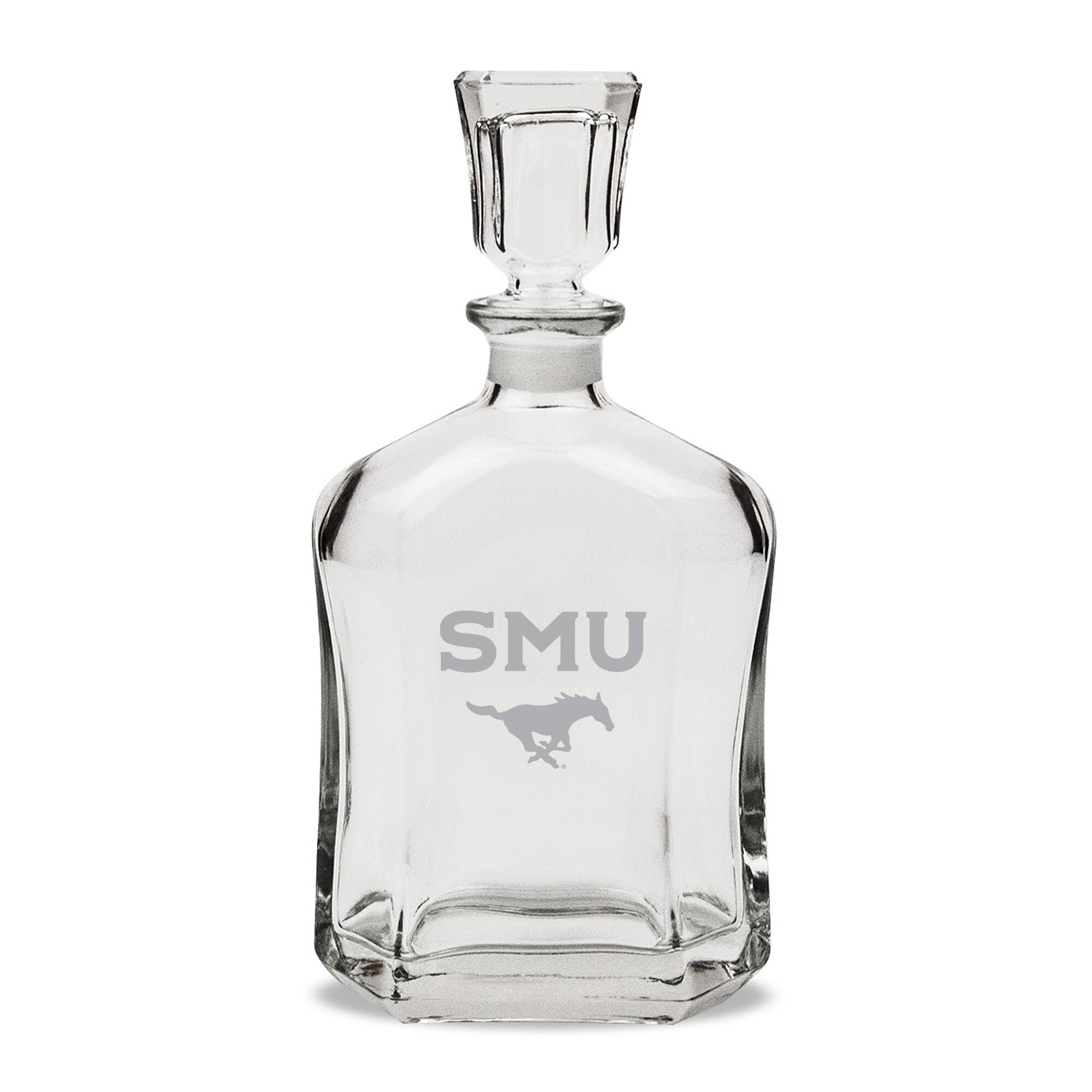 Front. Jardine - SMU Mustangs 23.75oz. Crystal Whisky Decanter - Multicolor.