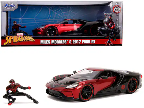 Jada
MARVEL SPIDER-MAN
MILES MORALES & 2017 FORD GT
DIE CAST FIGURE
8+