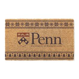 Jardine - Pennsylvania Quakers 18" x 30" Holiday Coir Doormat - Brown