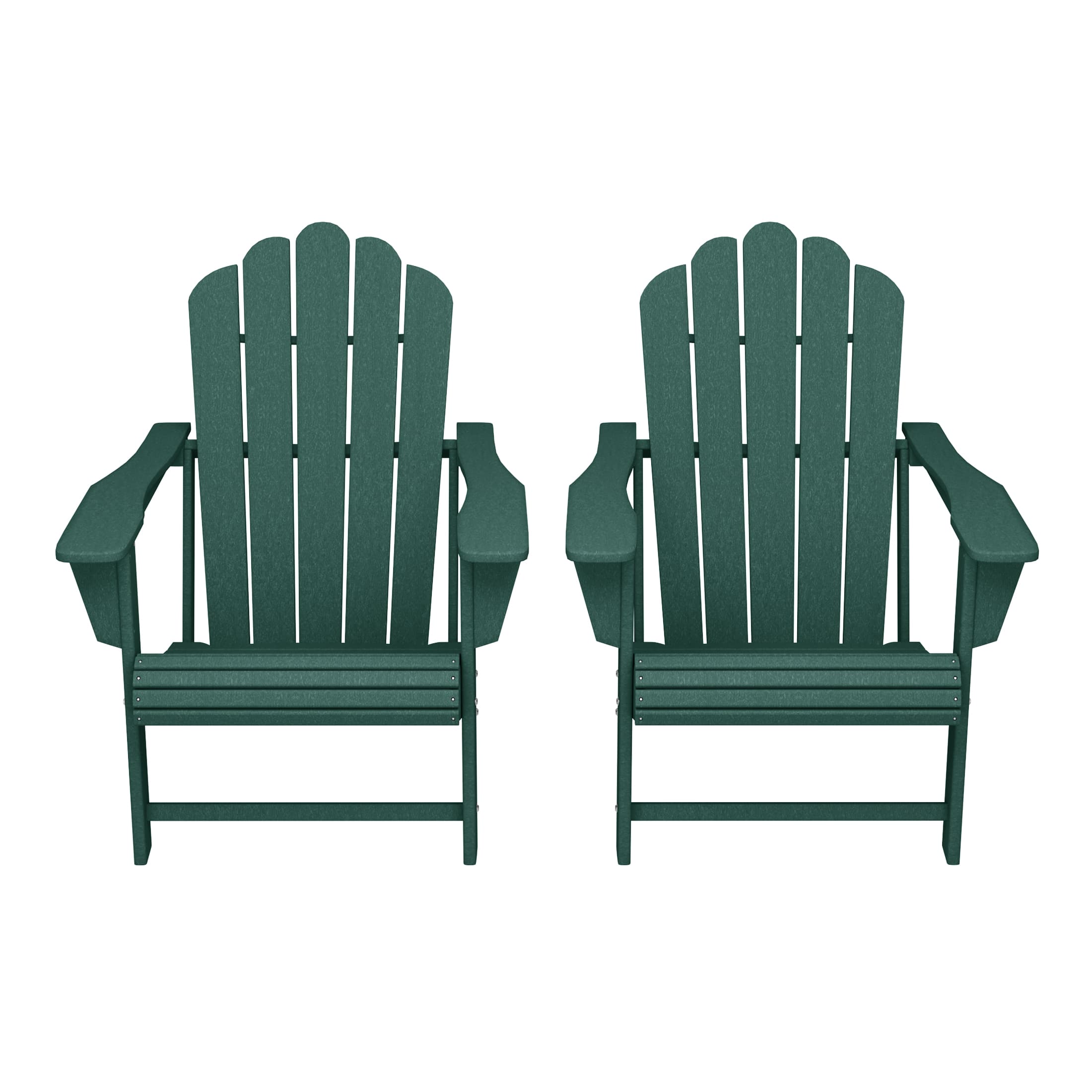 WestinTrends - Highland Outdoor Patio HDPE Adirondack Chairs With Cup Holders (Set of 2) - Dark Green price history on PriceWatchPro