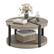 Front. Gymax - Gymax 34.5'' Rubber Wood Center Table w/Spacious Tabletop & Storage Shelf Modern - Gray.