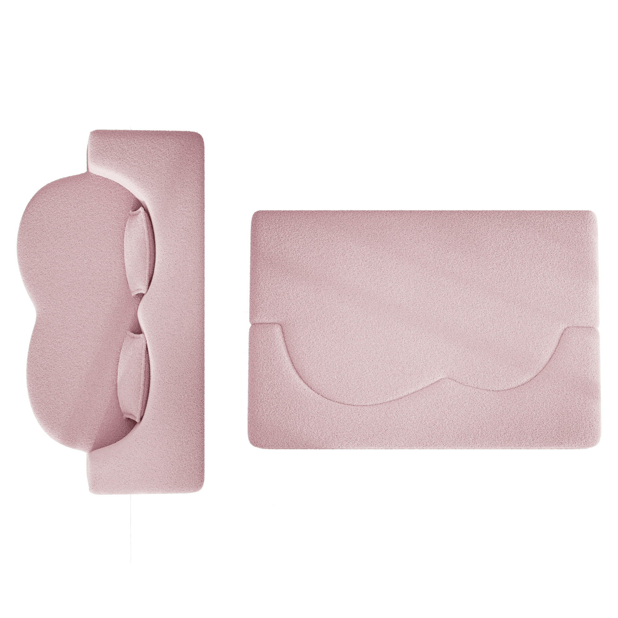 Alt View 8. GOODSILO - Convertible Floor Sofa Bed with 2 Pillows, Full Size Folding Mattress for Living Room and Guest Spaces - Pink.