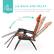 LIE BACK AND RELAX
Built with freely adjustable back and footrests so you can find and enjoy the perfect angle
160° Degrees