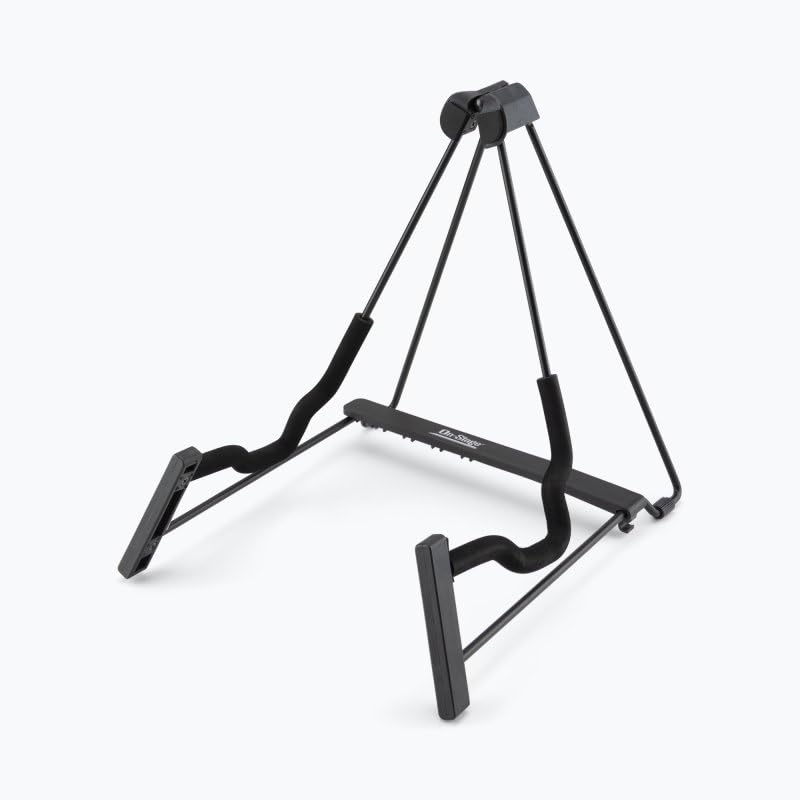 Angle. On Stage Stands - On-Stage GS7655 Folding A-Frame Guitar Stand,Black - Black.