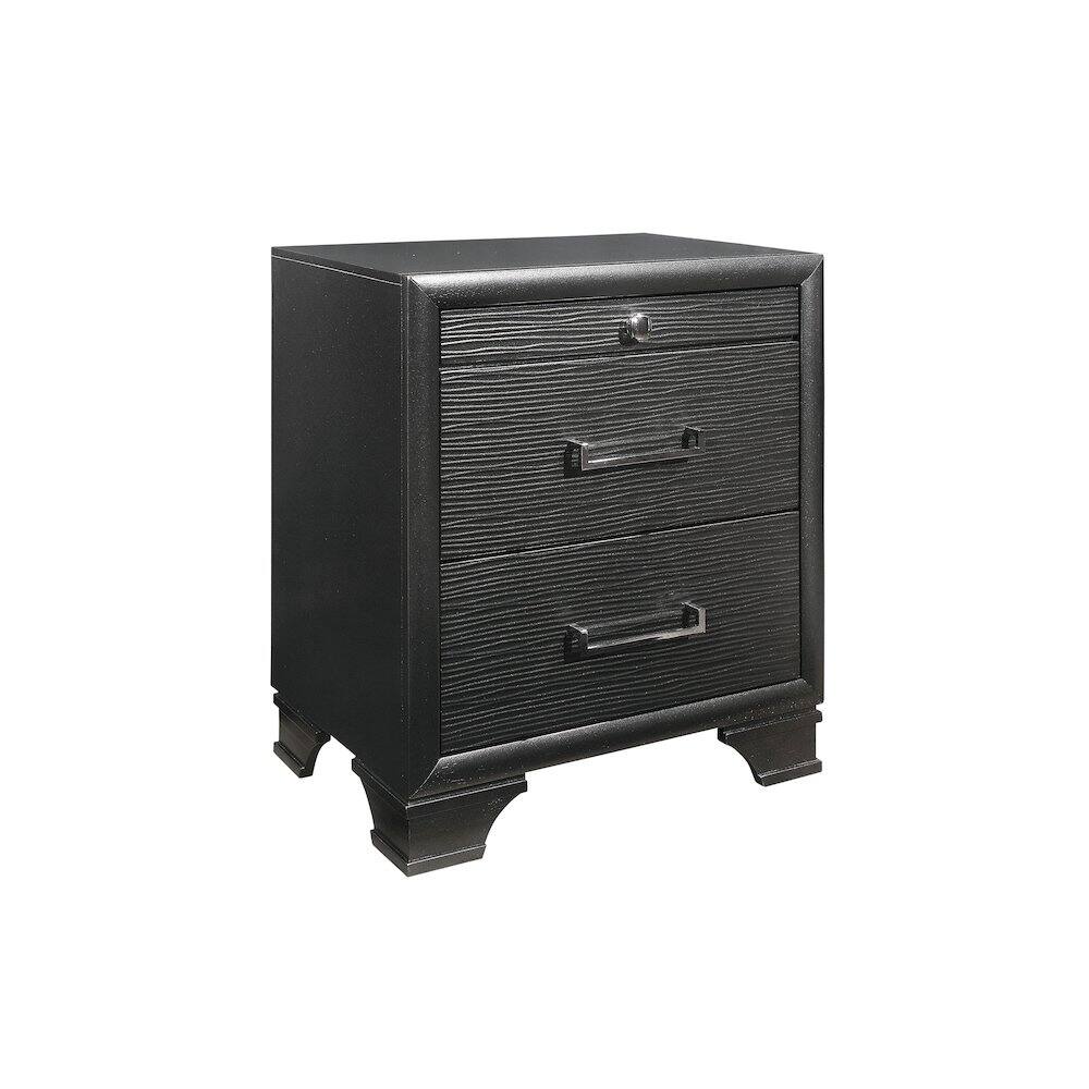 Alt View 1. Global Furniture USA - Transitional Glam Jordyn Grey Nightstand, Grey - Gray.