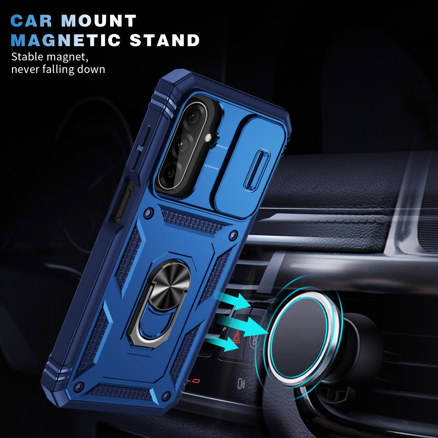 CAR MOUNT MAGNETIC STAND  
Stable magnet, never falling down