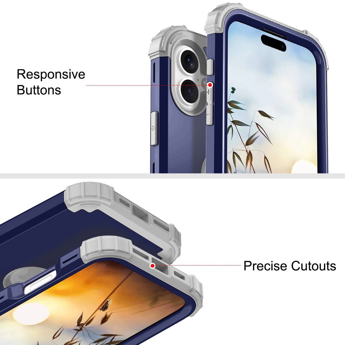 Responsive Buttons  
Precise Cutouts