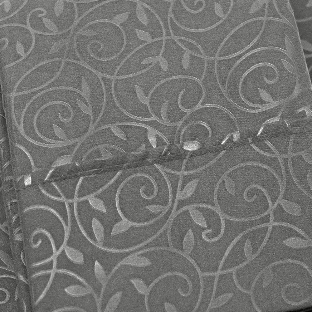 Plazatex - Vine Print Microfiber Sheet Set - Soft and Wrinkle-Free - Thumbnail 3