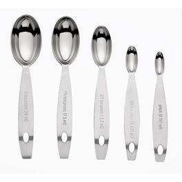 Cuisipro - Stainless Steel Odd Size Measuring Spoons, 5 Piece Set - Silver