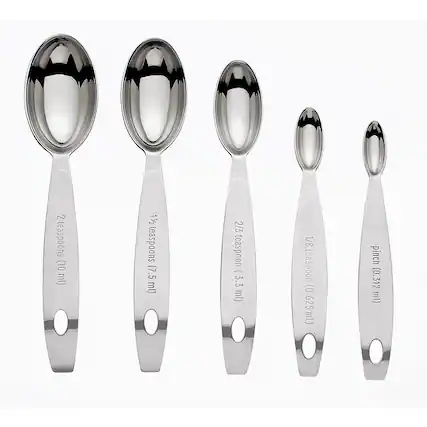 2 teaspoons (10 ml)
1 1/2 teaspoons (7.5 ml)
2/3 teaspoon (3.3 ml)
1/8 teaspoon (0.625 ml)
pinch (0.312 ml)