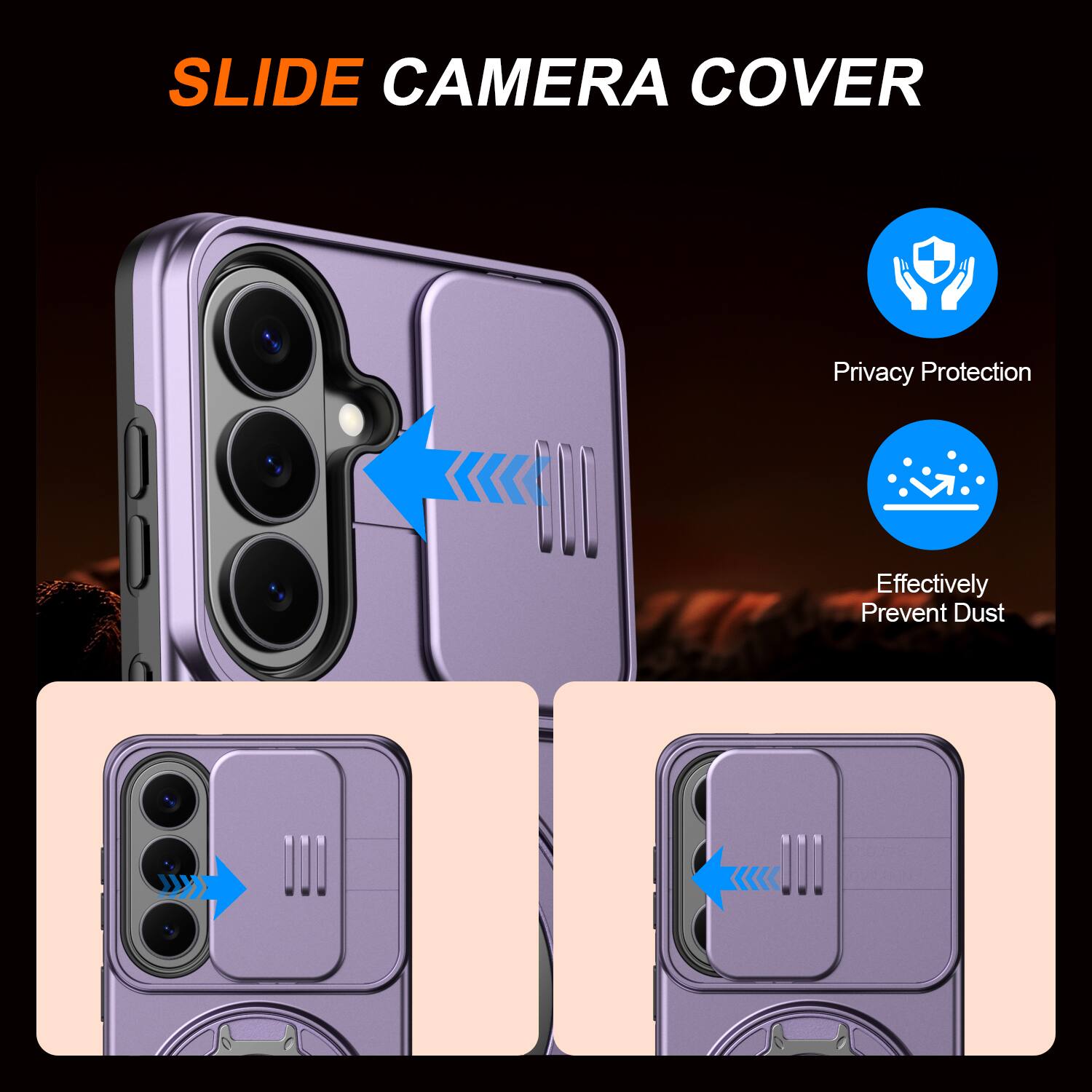 SLIDE CAMERA COVER

Privacy Protection

Effectively Prevent Dust