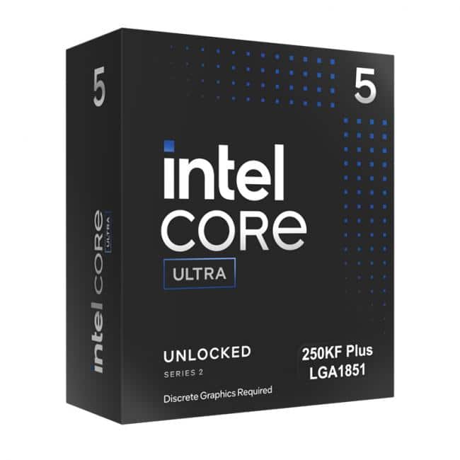 Intel - Core Ultra 5 250KF Plus Desktop Processor - 18 core (6P+12E) & 18 Threads - Up to 5.30 GHz Unlocked - 30 MB Smart