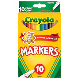 Crayola - Fine Line Markers Classic Colors Pack of 10 - Assorted