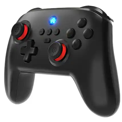 Front. Fosmon - For Switch 2 Pro Controller, Gaming PC Controller, Nintendo Switch Pro Controller, Bluetooth Controller for PC Android - Black.
