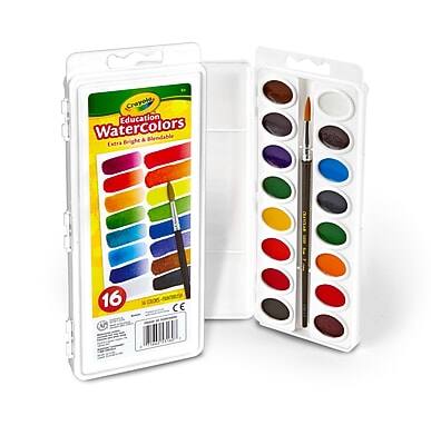 Crayola Education WaterColors & Blendable Extra Bright  
16 Colors  
CE