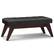 Front. Simpli Home - Draper Mid Century Tufted Ottoman Bench - Distressed Black.