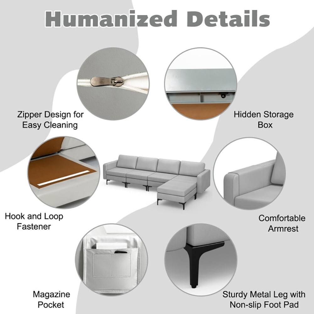 Humanized Details  
- Zipper Design for Easy Cleaning  
- Hidden Storage Box  
- Hook and Loop Fastener  
- Comfortable Armrest  
- Magazine Pocket  
- Sturdy Metal Leg with Non-slip Foot Pad