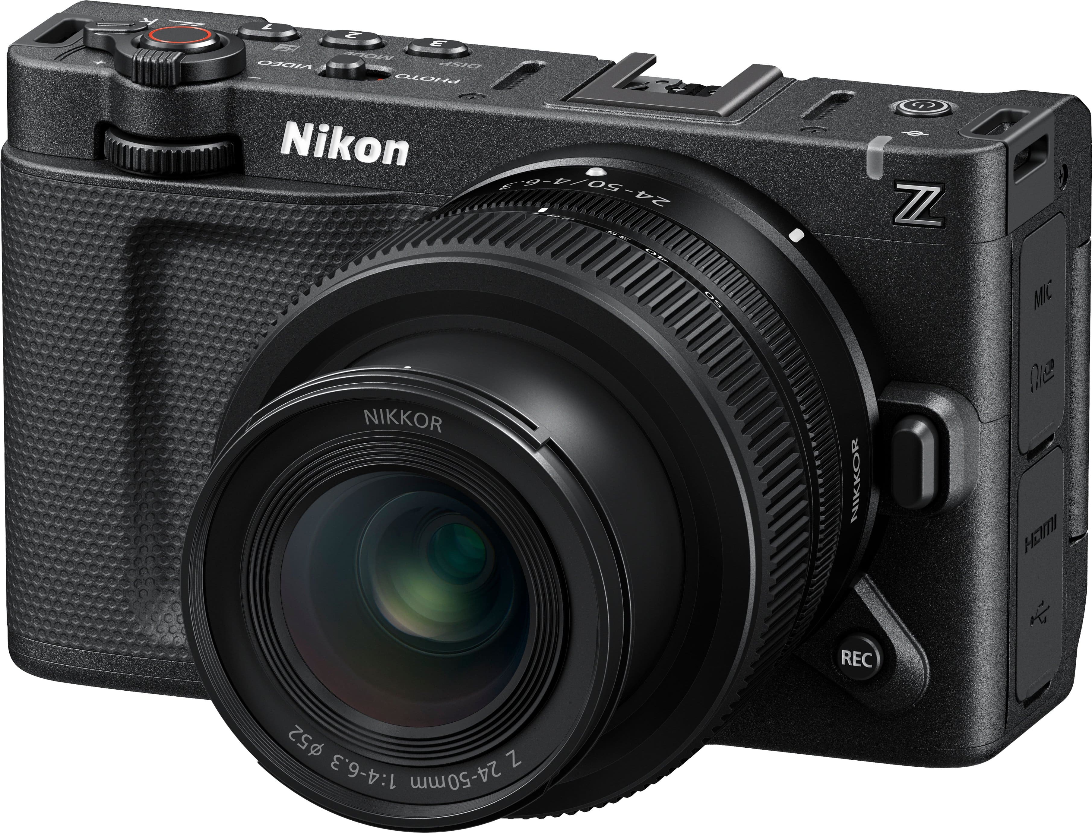 Nikon - ZR Full-frame Mirrorless Cinema Camera 24-50mm Zoom Lens Kit, for Z Mount Lenses - Black - Front_Zoom