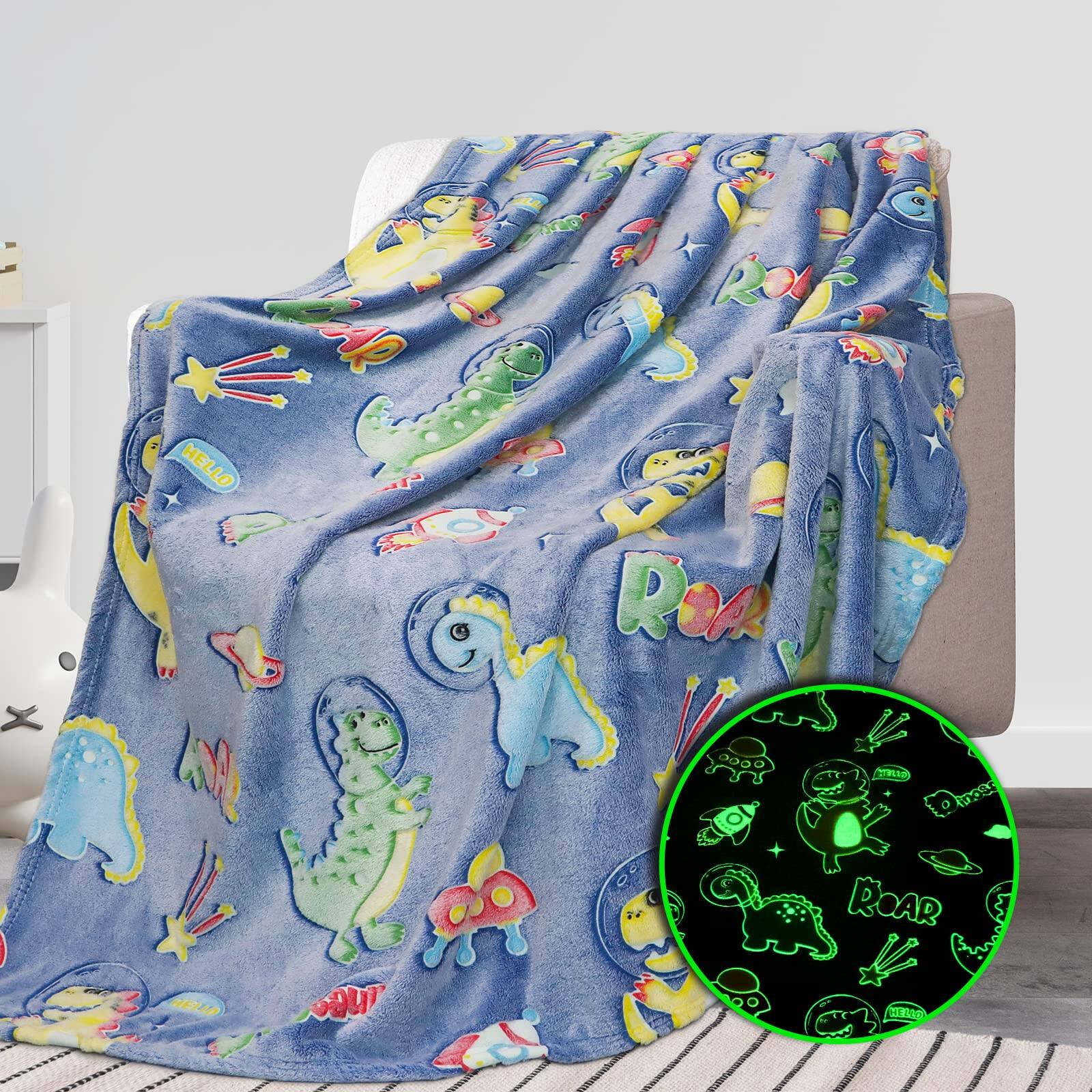 Fluorescent Dinosaur Space-Throw Size 50" x 60" (