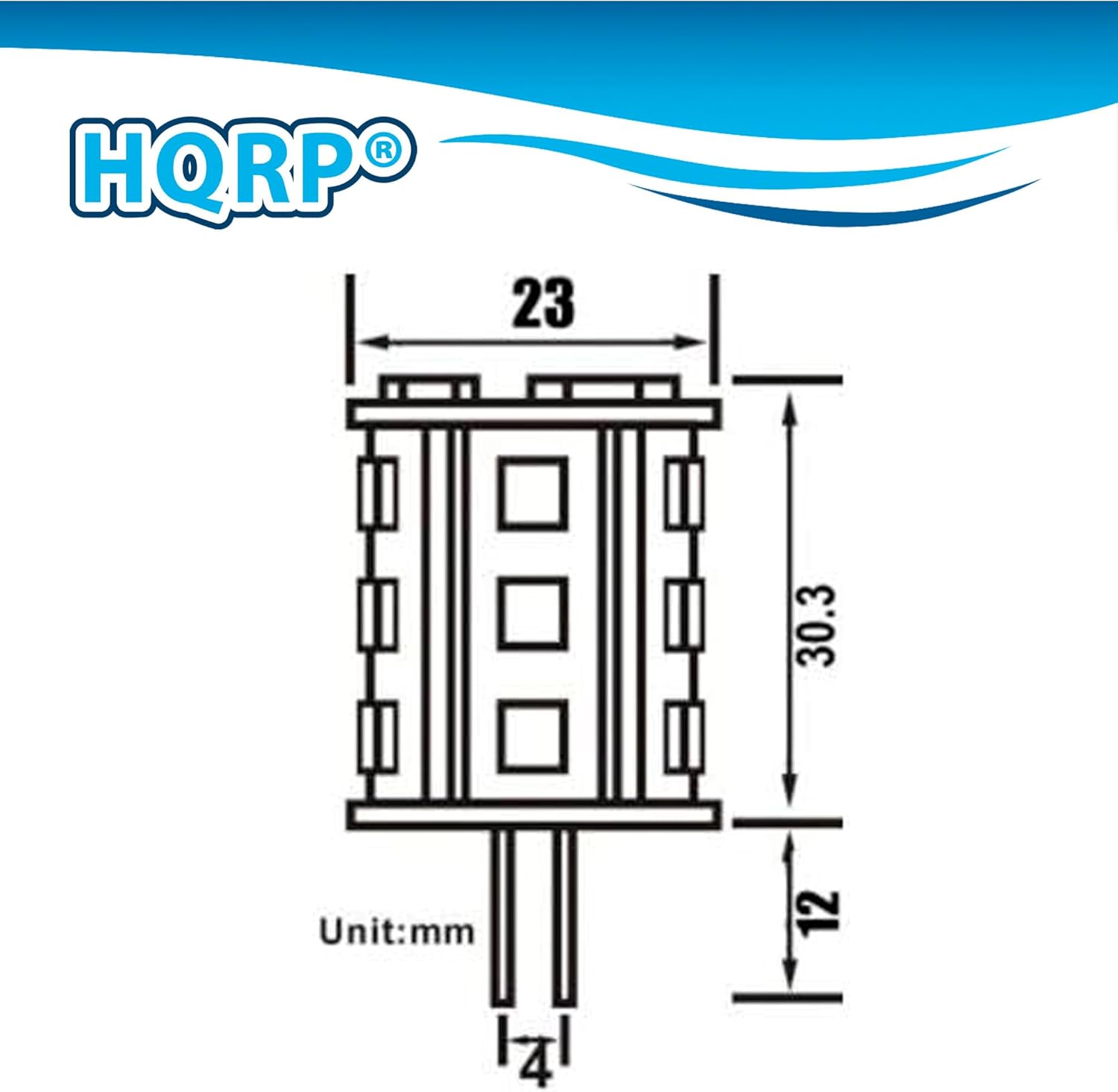 HQRP 23  
30.3  
Unit: mm  
12  
aI  
4
