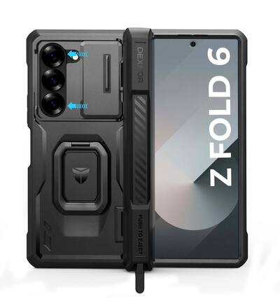 Dexnor Case for Samsung Galaxy Z Fold 6 With Hinge Coverage Screen Protector Full Body Bumper Kickstand Heavy-duty Shockproof Rugged Cover. Black Dexnor Case for Samsung Galaxy Z Fold 6 With Hinge Coverage Screen Protector Full Body Bumper Kickstand Heavy-duty Shockproof Rugged Cover. Black