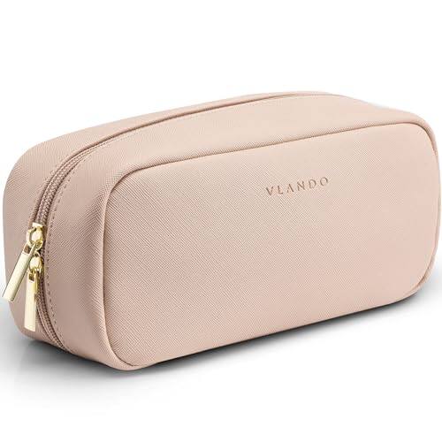ESBANY – Small Makeup Pouch,Travel Makeup Bag Gift Ideas for Wife Girls Makeup Pouch for Purse Makeup Brush Holder-Milk Tea – 02-Milk Tea
