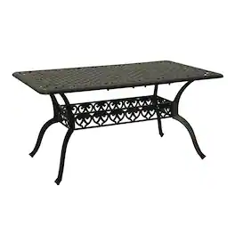 Mondawe - 59" Cast Aluminum Rectangular Dining Table - Bronze