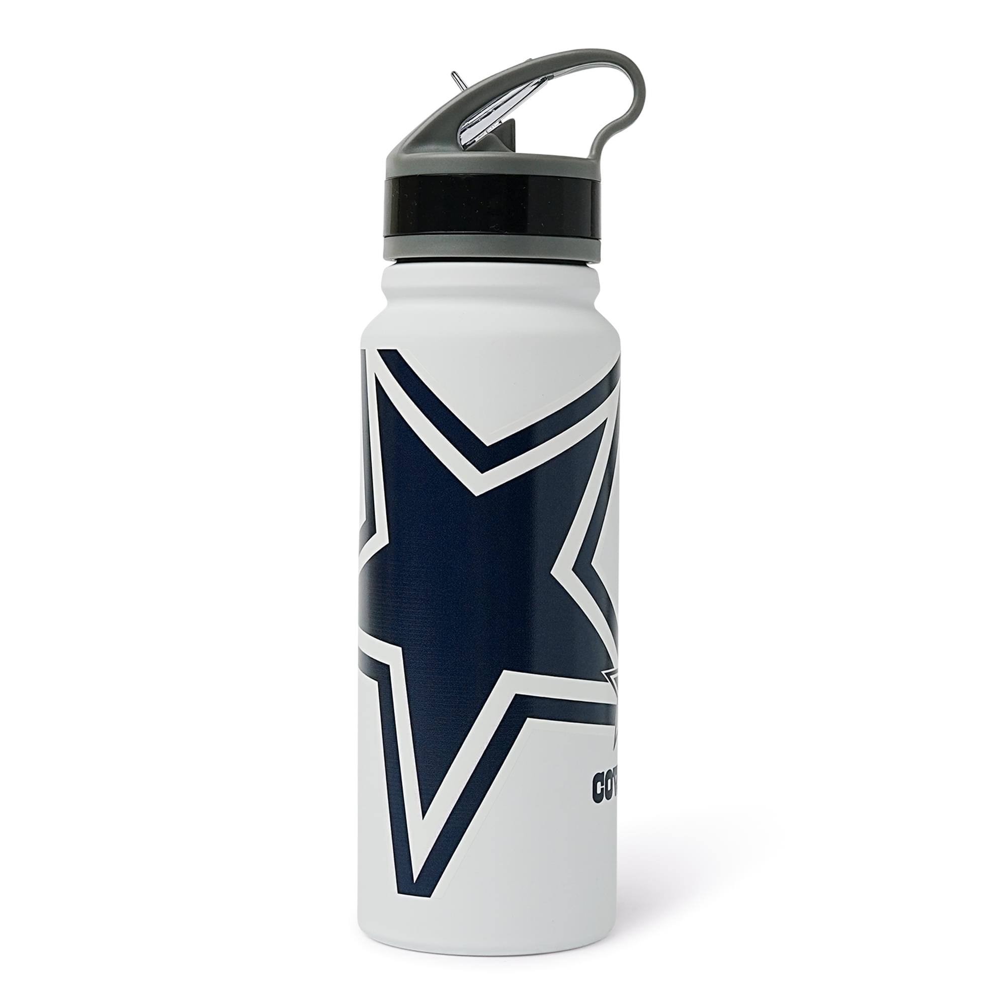 Alt View 10. Logo Brands - Dallas Cowboys Hype 25-Ounce Stainless Steel Flip-Top NFL Water Bottle - Multi-Colored.