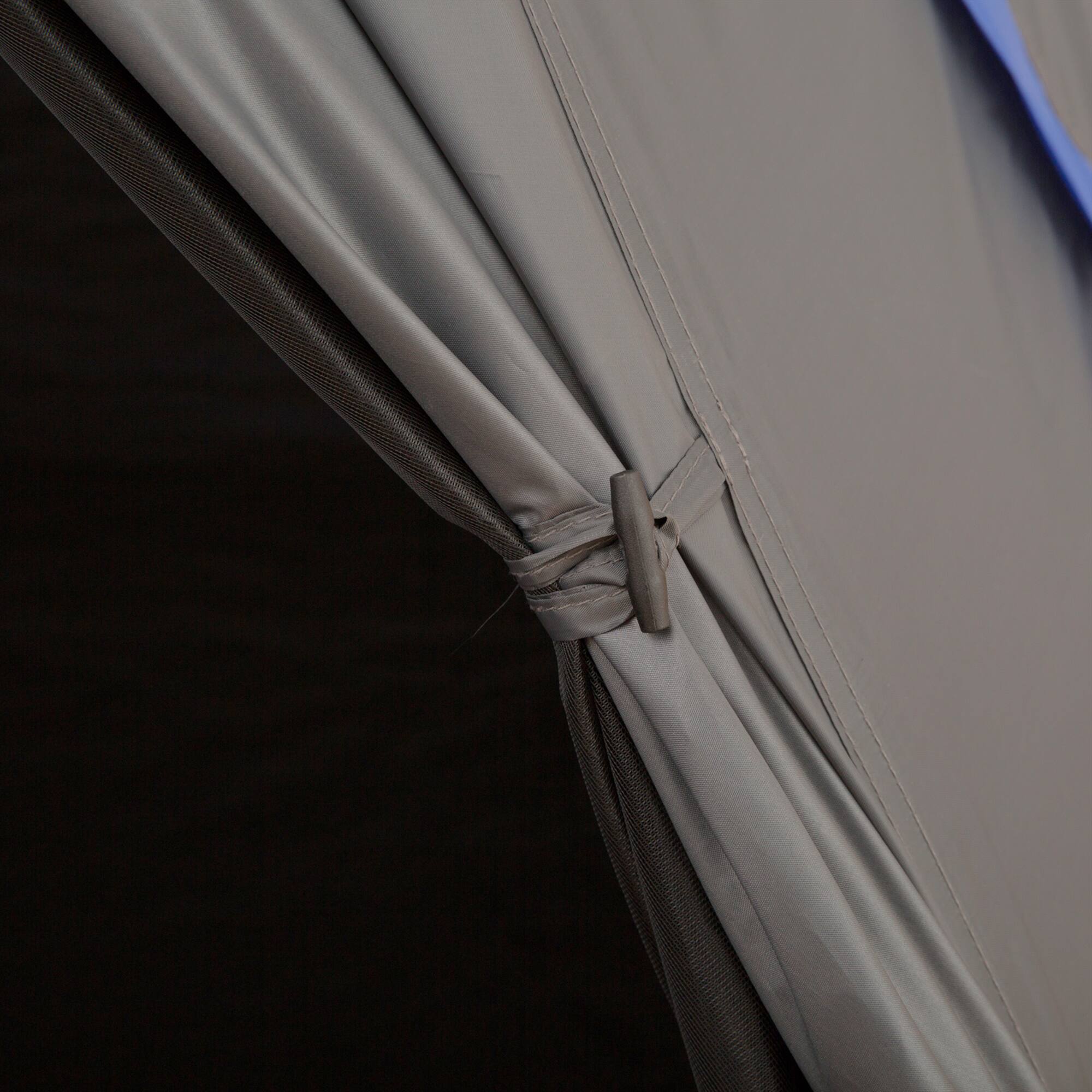 Alt View 8. Outsunny - Camping Tent 6-7 Person 4 Season with 8 Mesh Windows - Blue, Gray.