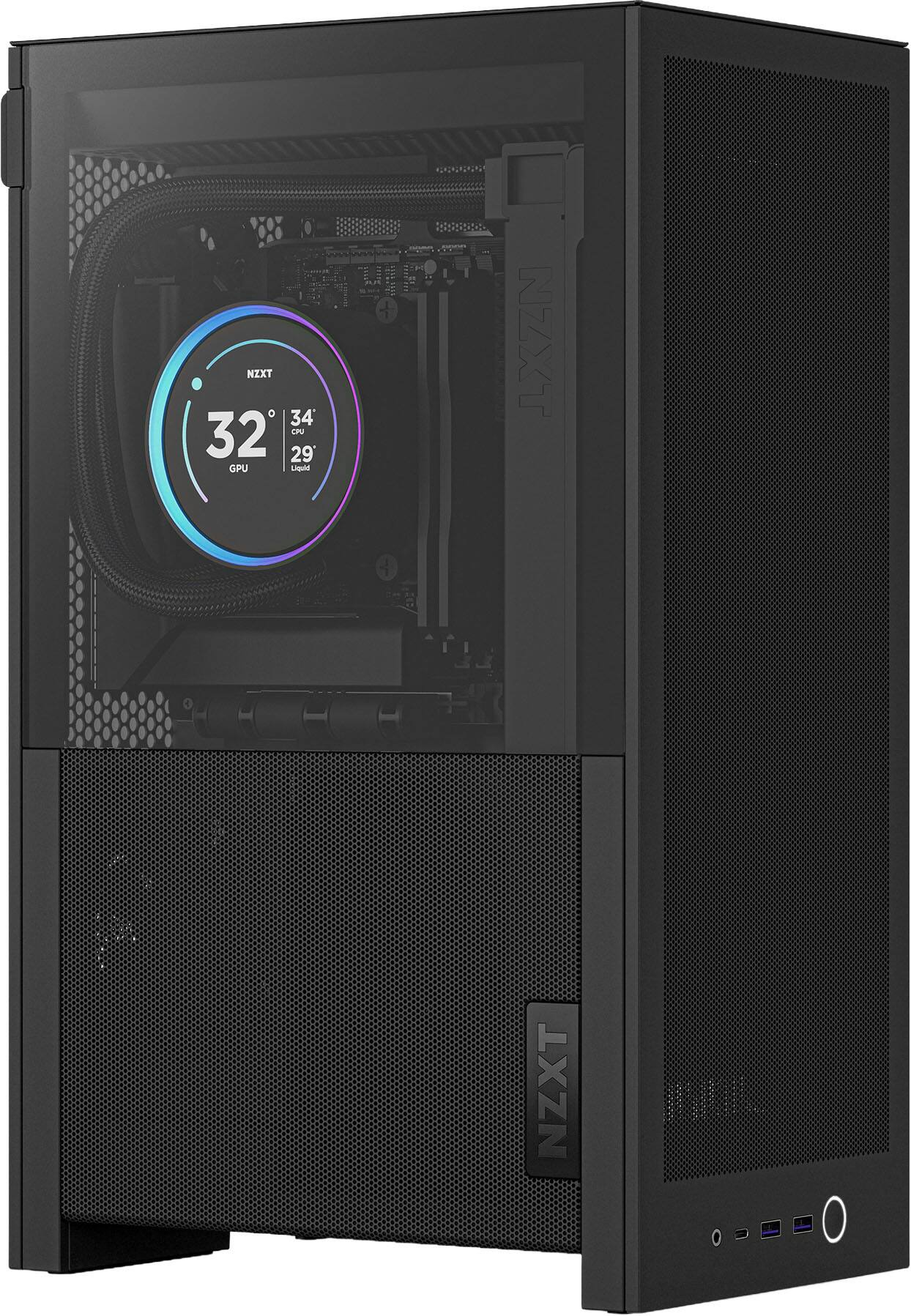 NZXT H2 Flow Mini ITX SFF Case Black CI-H21FB-01 - Best Buy