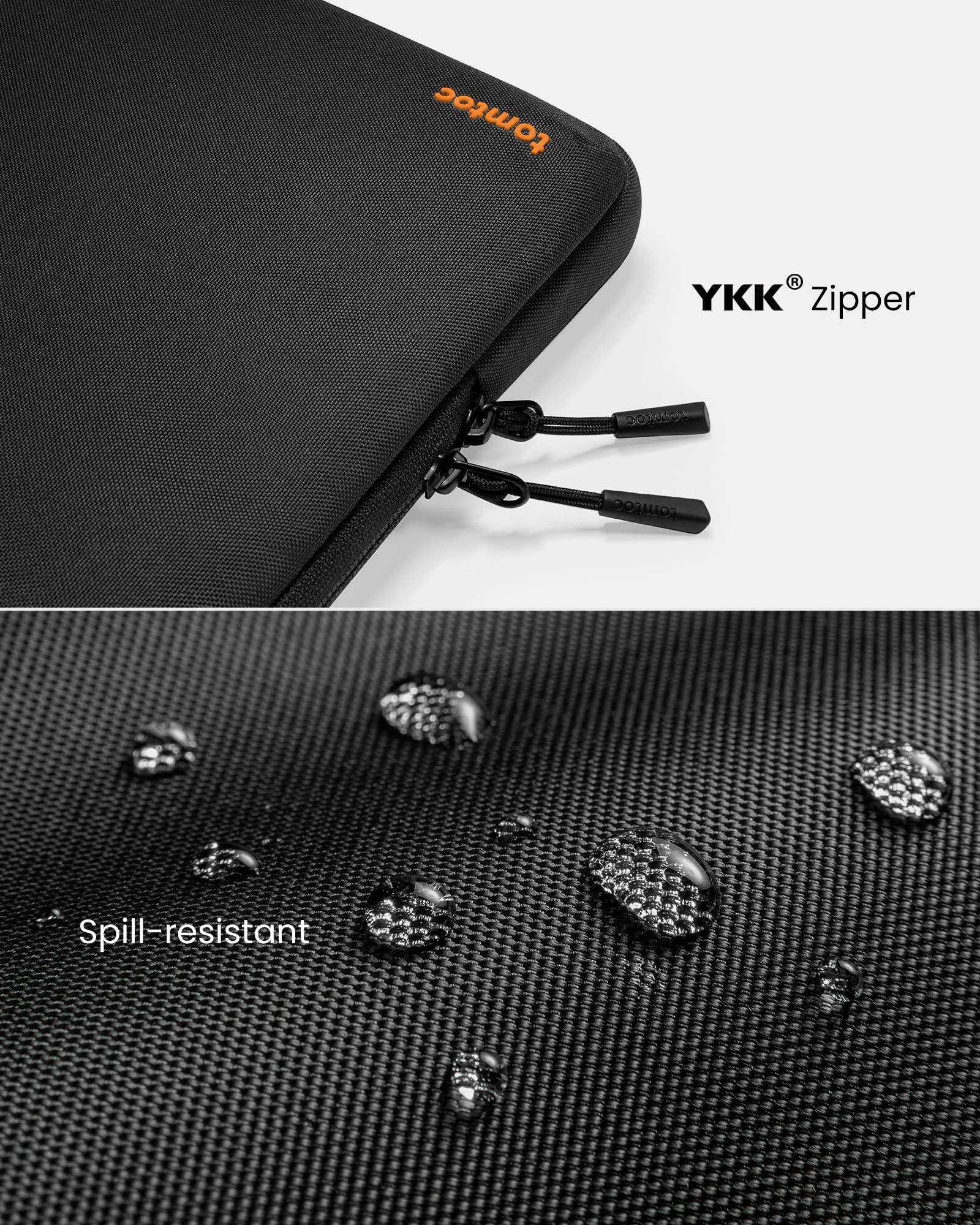 tomtoc  
R YKK Zipper  
BORWON  
tomtoc  
Spill-resistant