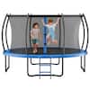 Front. VEVOR - Outdoor Trampoline, 10FT Recreational Trampoline, ASTM Approved Trampolines with Enclosure Net & Thickened Pad - Blue,Black.