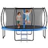 VEVOR - Outdoor Trampoline, 10FT Recreational Trampoline, ASTM Approved Trampolines with Enclosure Net & Thickened Pad - Blue,Black