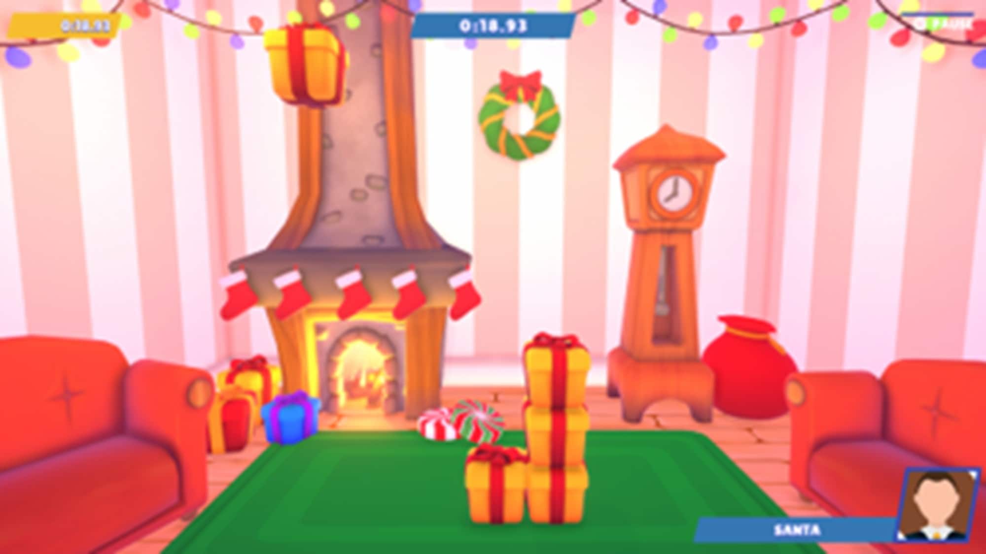 The text on the image reads "0:18.93 Santa."