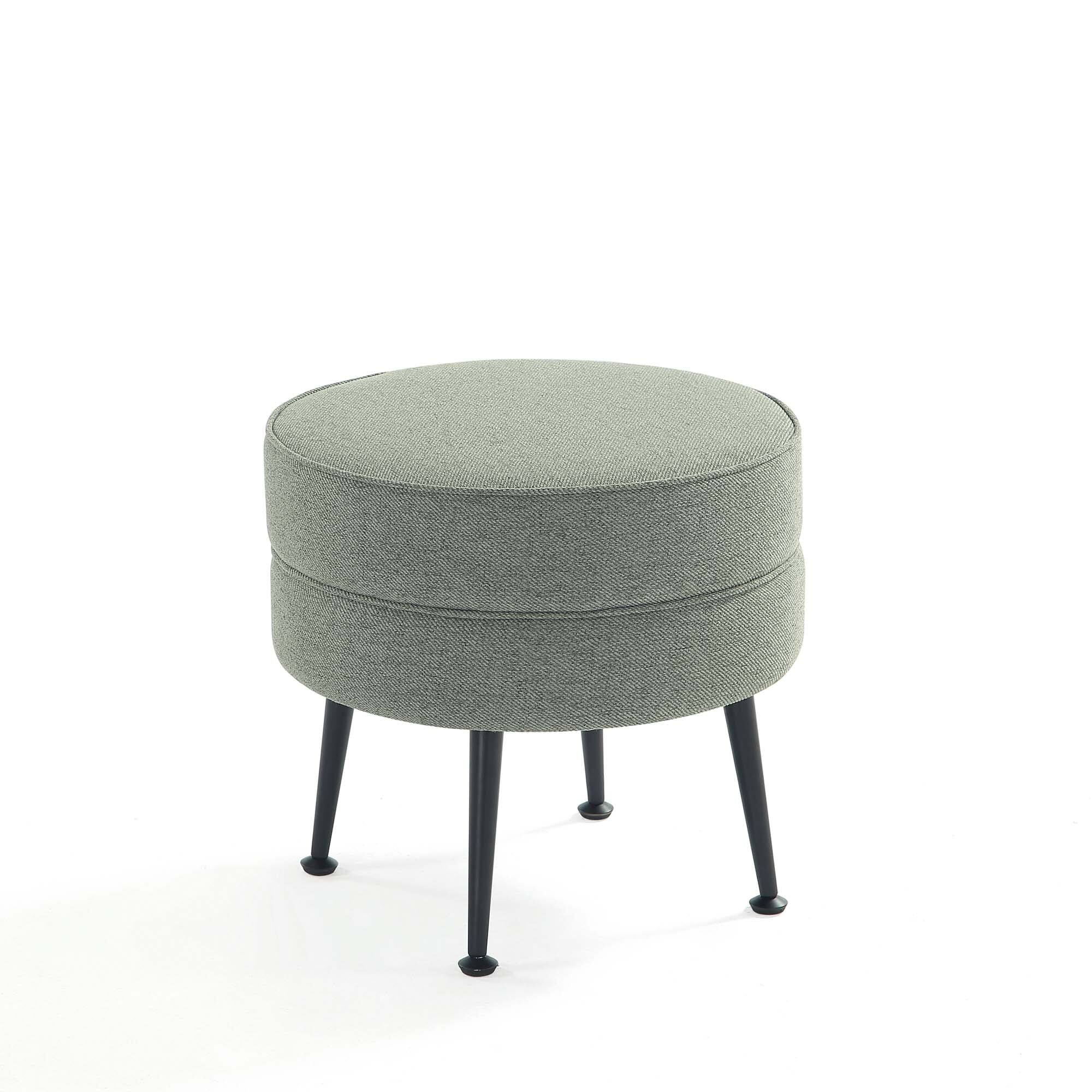 Alt View 6. Manhattan Comfort - Bailey Mid-Century Modern Upholstered Accent Ottoman - Sage Green.