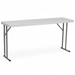 Emma + Oliver - 5-Foot Plastic Folding Training Table - Granite White