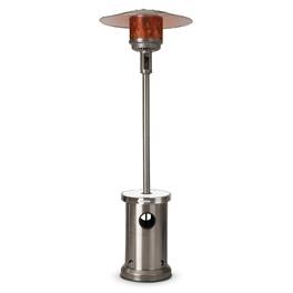 Fire Sense - Aspect Living Finish Patio Heater with LED Table - Stainless Steel