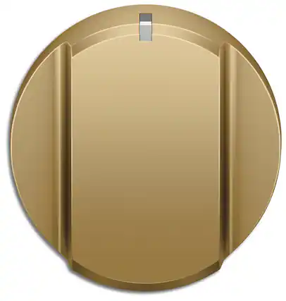 Front. Fisher & Paykel - Pro Range Dial Kit, 48", Hybrid - Compatible with RHV3-484 - Brass.