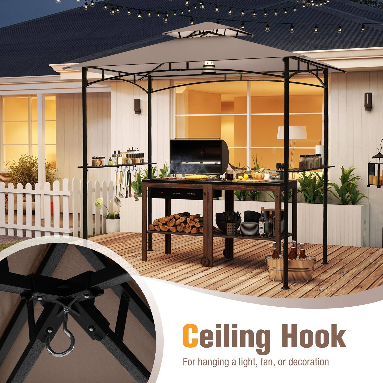 Ceiling Hook  
For hanging a light, fan, or decoration