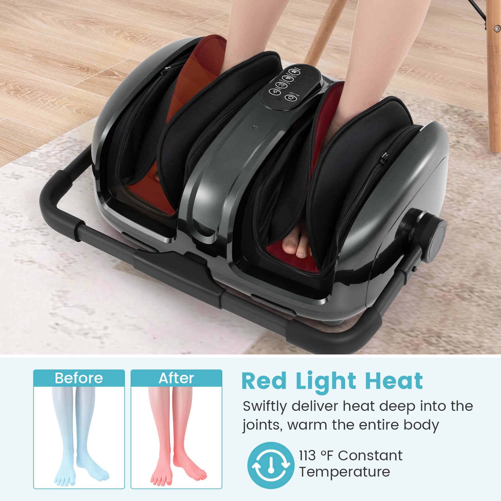 "Before After Red Light Heat: Swiftly deliver heat deep into the joints, warm the entire body at 113°F Constant Temperature."