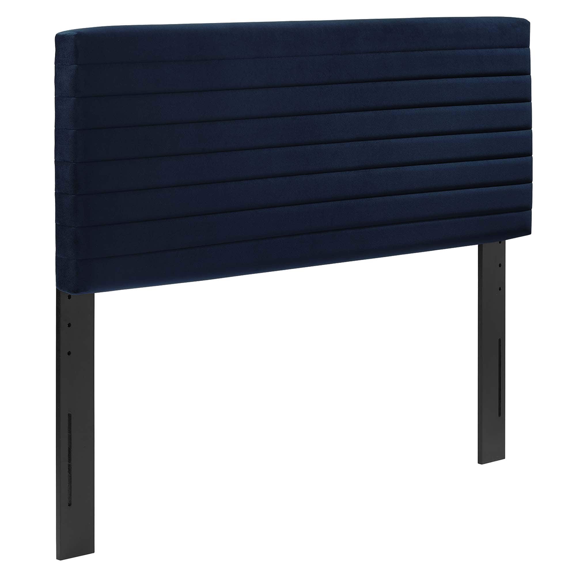 Tranquil Channel Tufted King/California King Headboard by Modway - Midnight Blue