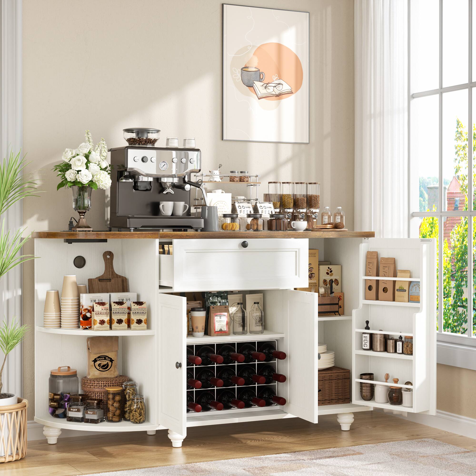 White and Rustic Brown